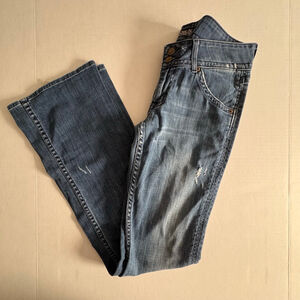 VTG Hudson low rise Flare Leg Jeans Size 27 made in USA y2k